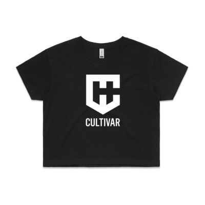 CULTIVAR Crop Tee | White Logo Thumbnail